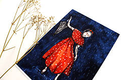 Kresby - ART Print Tanec v daždi - 13934297_