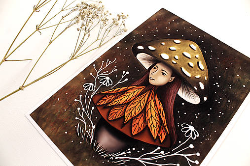 Kresby - ART Print Pani hríbiková - 13934223_