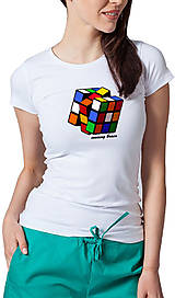 Topy, tričká, tielka - Rubikova kocka 2 ženske - 13933838_