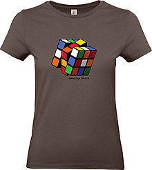 Topy, tričká, tielka - Rubikova kocka 2 ženske (XL - Hnedá) - 13933836_