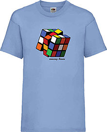 Detské oblečenie - Rubikova kocka 2 detske (9-11 rokov - Tyrkysová) - 13933950_