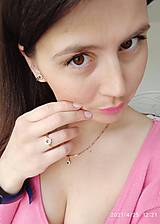 Sady šperkov - Súprava šperkov Snežienka s prírodným českým vltavínom a zirkónmi v striebre a pozlátené striebro - 13932879_