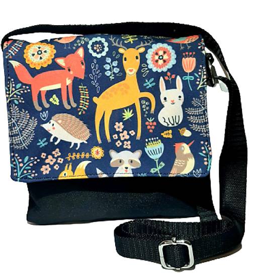 Iné tašky - Taška flap crossbody Zvieratká v lese - 13937120_