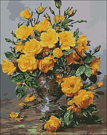 Návody a literatúra - F132 Žlté ruže - 13941076_