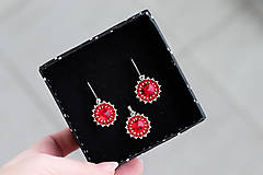 Ručne šitý set šperkov Mini (Červená)