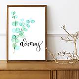 Obrazy - Art print - Dôveruj (eucalyptus) (A4) - 13937540_