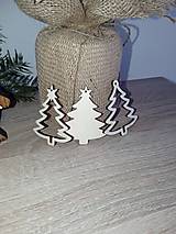Dekorácie - Vianočná dekorácia - Set 3 ks Stromček - 13944284_