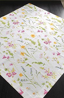 Úžitkový textil - Obrusy - kvetové     štvorce (Jarné kvety  70x70) - 13946075_