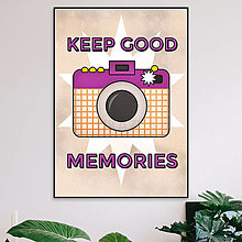 Grafika - Grafika Keep good memories (mriežka) - 13944467_