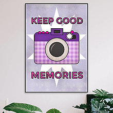 Grafika - Grafika Keep good memories (káro) - 13944474_