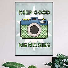 Grafika - Grafika Keep good memories (trojuholníky) - 13944475_
