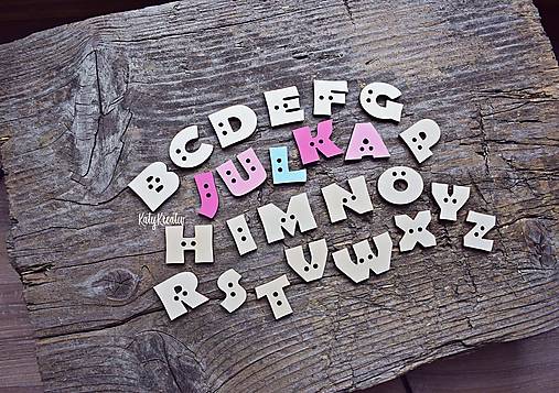 Materiál ručne robený - Gombíky ABECEDA (2cm maľovaný) - 13948463_
