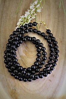 Náhrdelníky - jantár čierny náhrdelník (čierny jantár - gagát) - 13949747_