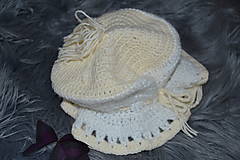 Detské čiapky - Háčkovaný klobúčik pre princezničku - 13949344_