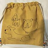 Detské tašky - Ruksačik žltý a psíky - 13951435_