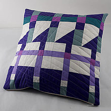 Úžitkový textil - Obojstranný patchworkový vankúš - 13954623_