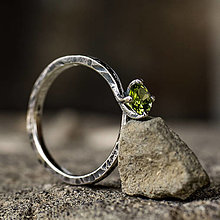Prstene - Pre drsnú divožienku  (5mm prírodný olivín) - 13952163_