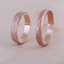 Prstene - Svadobné obrúčky z ružového Fair trade zlata - 13954361_