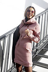 Mikiny - Mikinové šaty IKA - ružové - 13951911_
