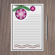 Papiernictvo - Vianočný list - vianočné gule (vínové) - 13951814_