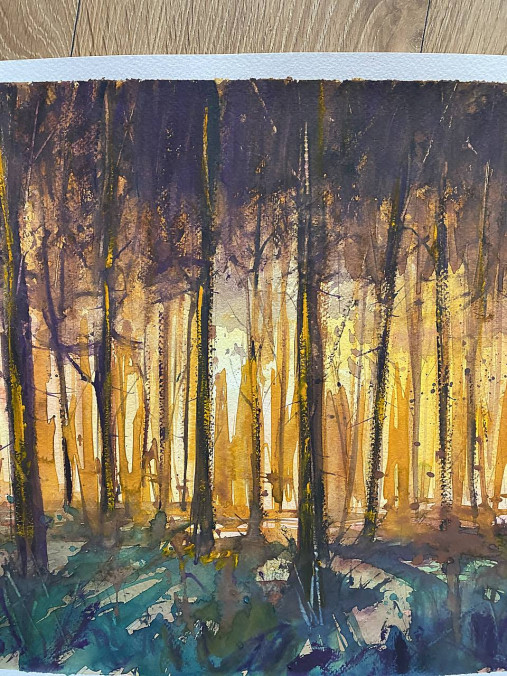 Obrazy - Jesen v lese - 13956130_