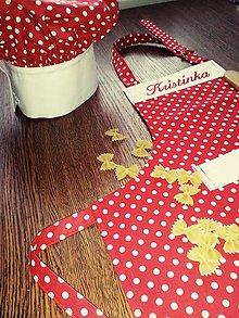 Detský textil - Setík - zástera a čiapka - 13958059_