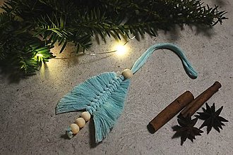 Dekorácie - Macramé vianočné ozdoby na stromček (Stromček 1) - 13956527_