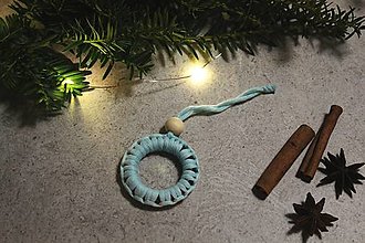Dekorácie - Macramé vianočné ozdoby na stromček (Venček) - 13956534_