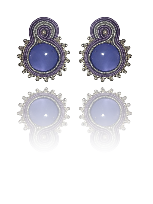 Viola handmade soutache náušnice - autorské šperky LEKIDA