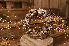 Dekorácie - Vianočný Venček Zlatý - 13955999_