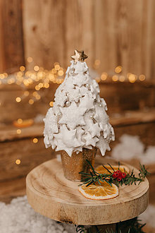 Dekorácie - Vianočný Stromček Biely v25/45 - 13955924_