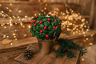 Svietidlá a sviečky - Vianočná Guľa Zelená - 13956066_