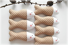 Dekorácie - Vianočné rybičky latté - 13964330_
