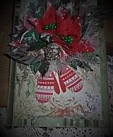Papiernictvo - Podlhovastý vianočný pozdrav RUKAVIČKY v krabičke vhodné aj na peňažný dar - 13964631_