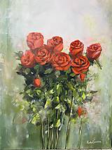 Obrazy - Ruže červené - 13961468_