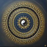 Mandalla SPIRITUALITA (gold-black) 60 x 60