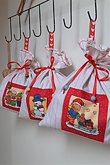 Úžitkový textil - Mikulášske / Vianočné darčekové vrecko_ detstvo s nádychom nostalgie - 13963265_