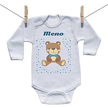 Detské oblečenie - Originálne detské body s medvedíkom a menom - 13964858_