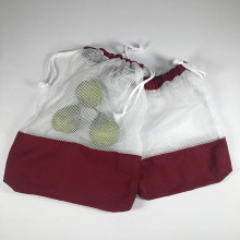 Úžitkový textil - Eko vrecká na potraviny sieťka sada 2 kusy (Sada 2 ks bordová) - 13969171_