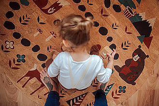 Úžitkový textil - Korkový koberec FOREST large - 13965151_