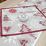 Úžitkový textil - DANIELA - Tartanový vianočný vzor - obrúsok štvorec 40x40 - 13965948_