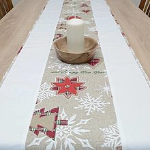 Úžitkový textil - DANIELA - Tartanový vianočný vzor - stredový obrus - 13968766_