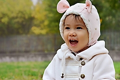 Detské čiapky - Zimná  čiapka Baby mouse - 13968682_