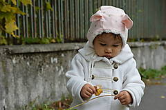 Detské čiapky - Zimná  čiapka Baby mouse - 13968690_