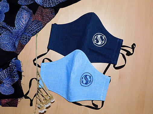  - Ručne vyšívané rúško - set na objednávku - 13966908_