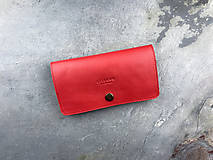 Peňaženky - Dámska kožená červená peňaženka rhea II - 13967959_