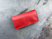 Peňaženky - Dámska kožená červená peňaženka rhea II - 13967963_