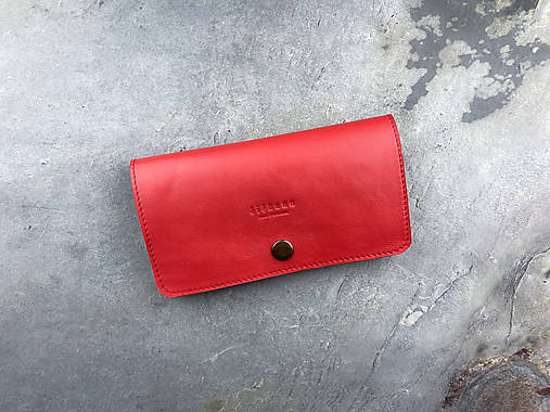 Dámska kožená červená peňaženka rhea II