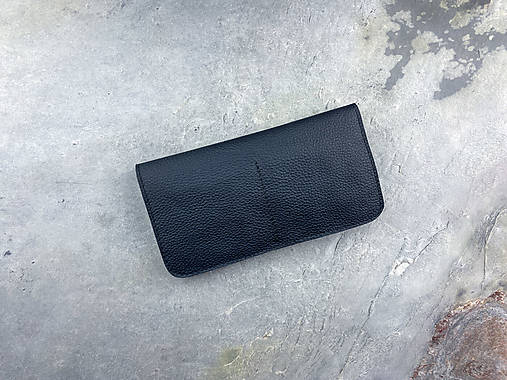 Dámska kožená čierna-grain peňaženka rhea II