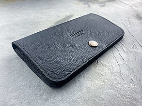 Peňaženky - Dámska kožená čierna-grain peňaženka rhea II - 13968015_